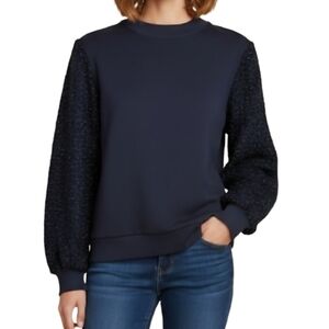 TORY BURCH Tinsel Sleeve Sweater